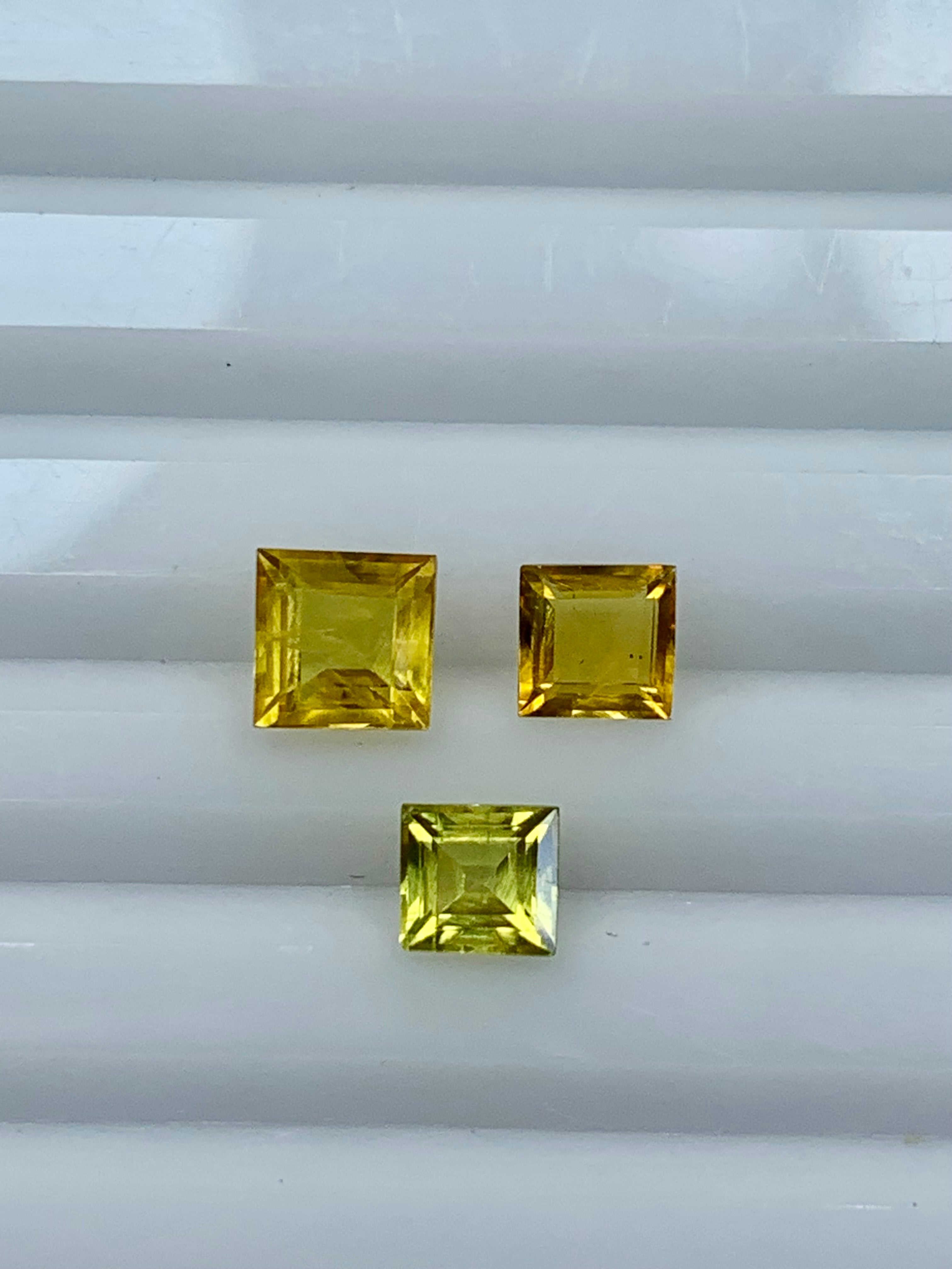 yellow sapphire cushion cut
