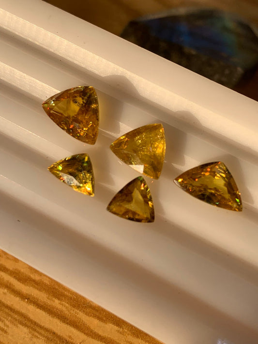 yellow sphene ring